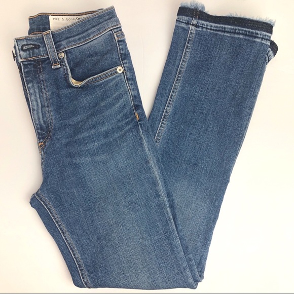 rag & bone Denim - Rag & Bone Hana High Rise Cropped Boot Raw Hem